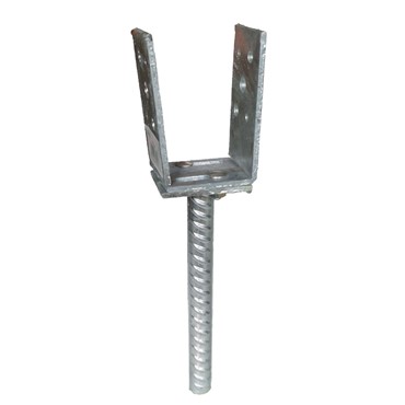 Prachi International Product U Post Support Adjustable Width (With Ribbed Anchor Bolt)
